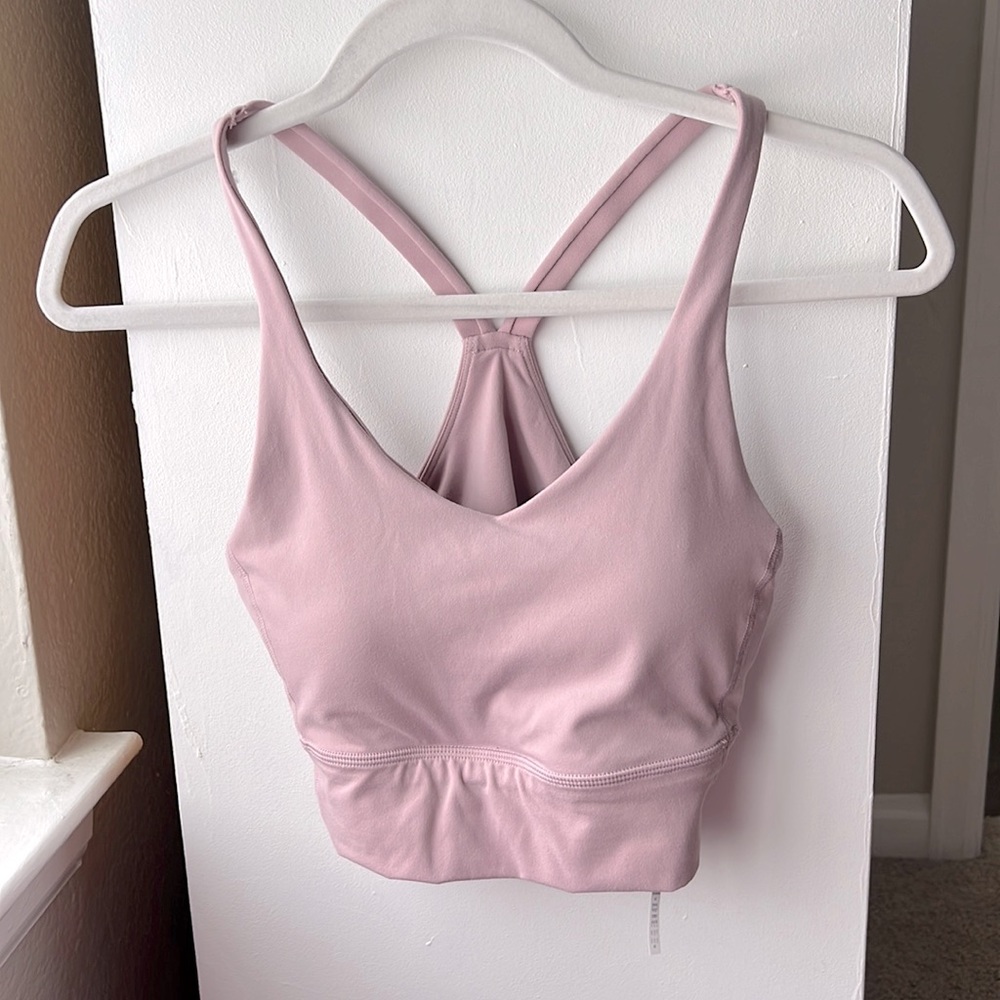 Light pink sports bra
